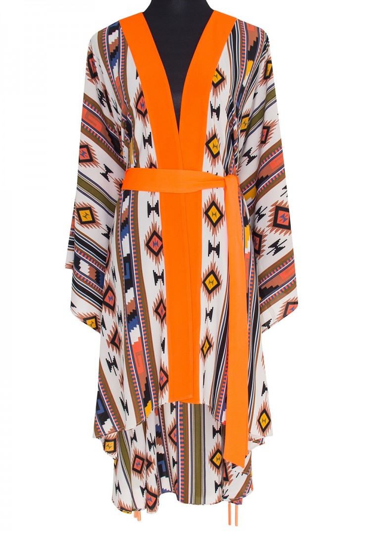 Boho - Orange Navajo Kimono Wings (Neon Orange)