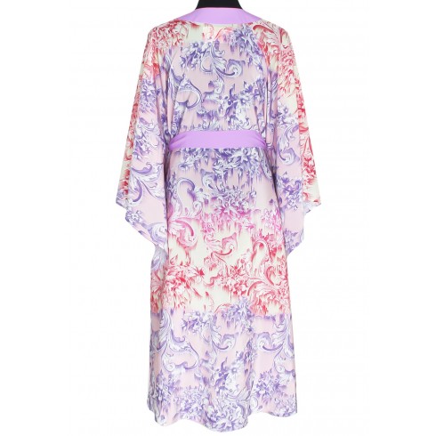 Image of Amore  Bella Silk Kimono (Lilac) - Long