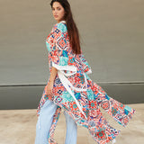 Siciliana - Carmella Maxi Split Kaftan (Off-White)