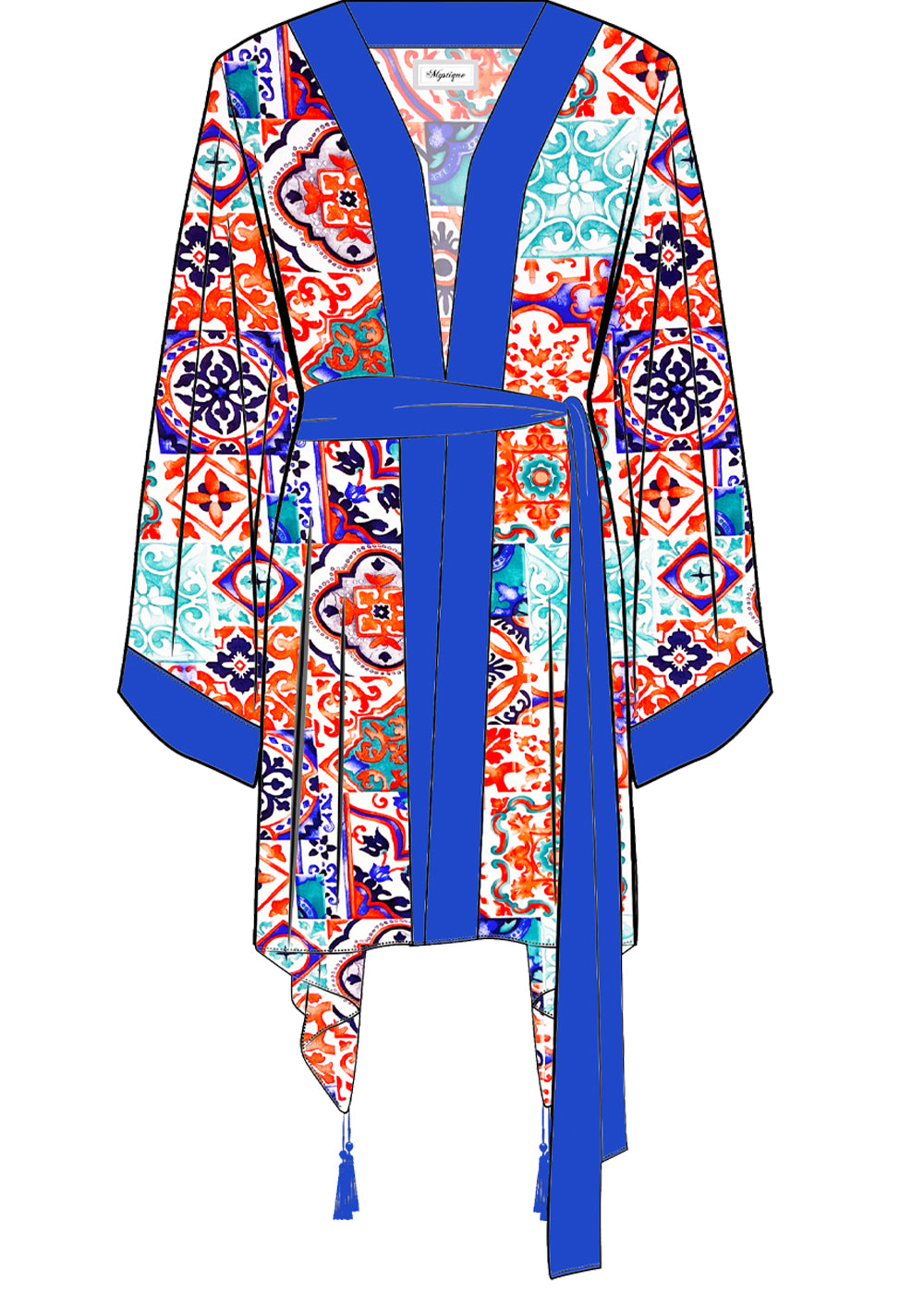 Siciliana - Carmella Kimono (Royal Blue)