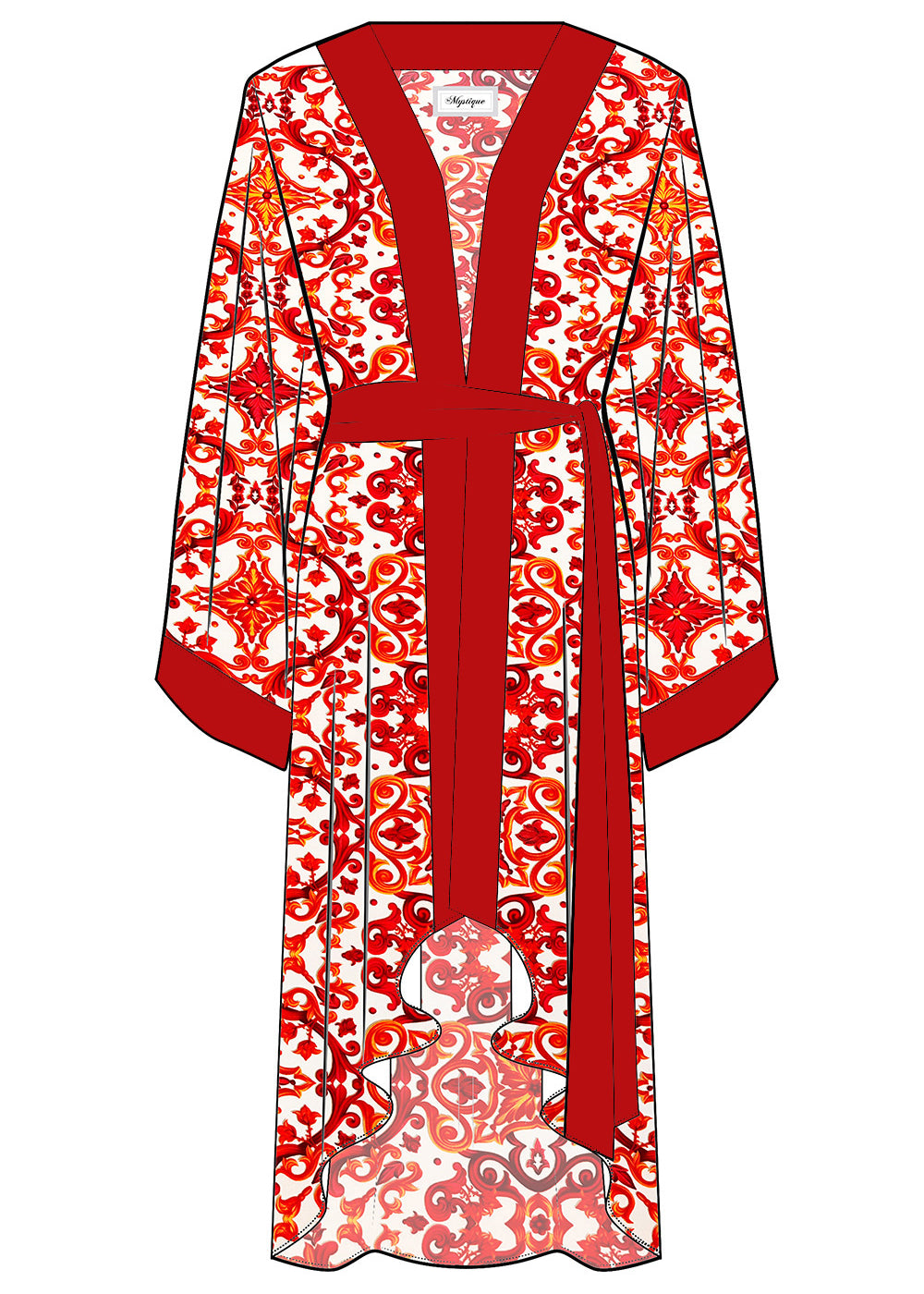 Siciliana - Rosa Kimono (Red)