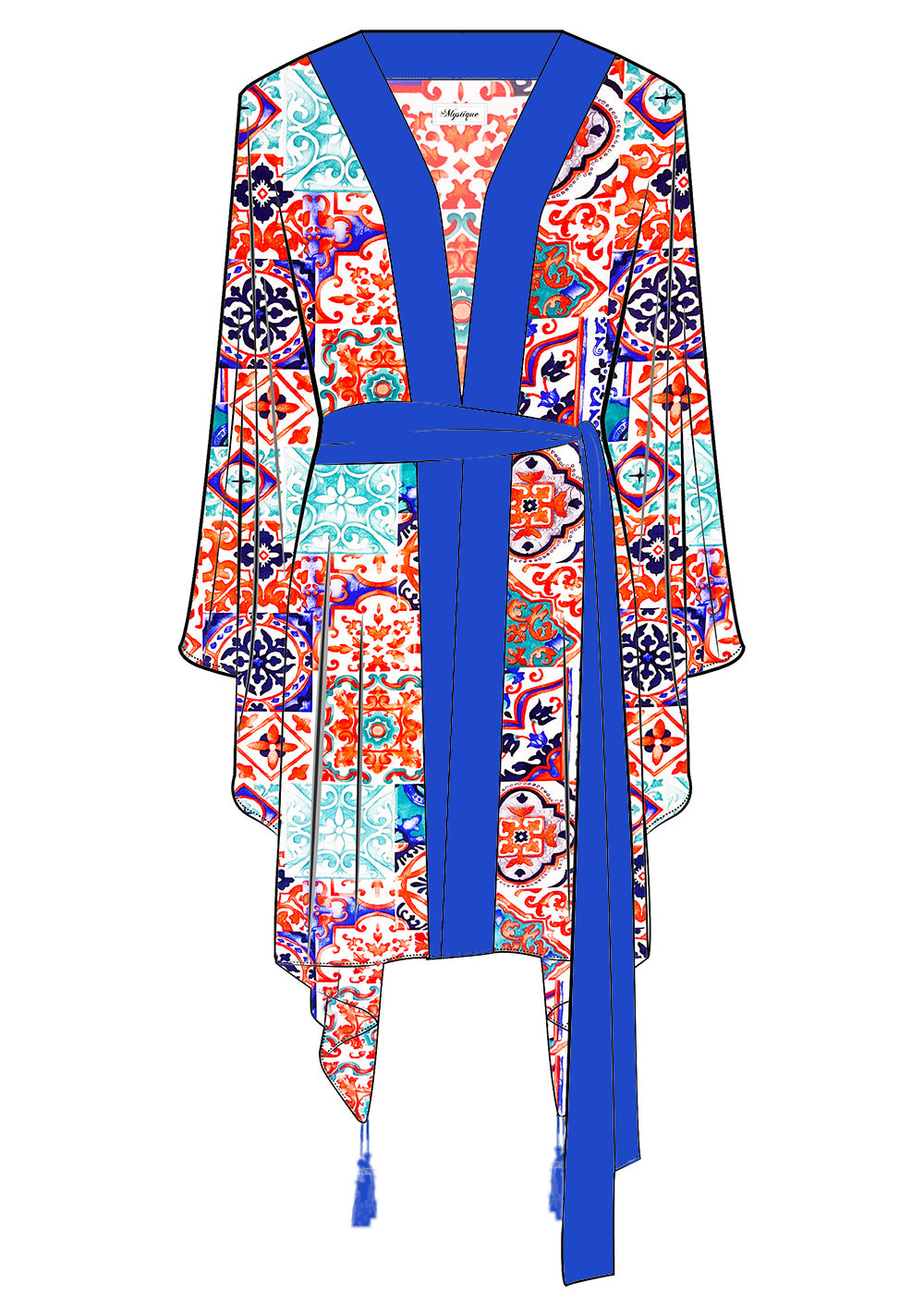 Siciliana - Carmella Kimono (Royal Blue)