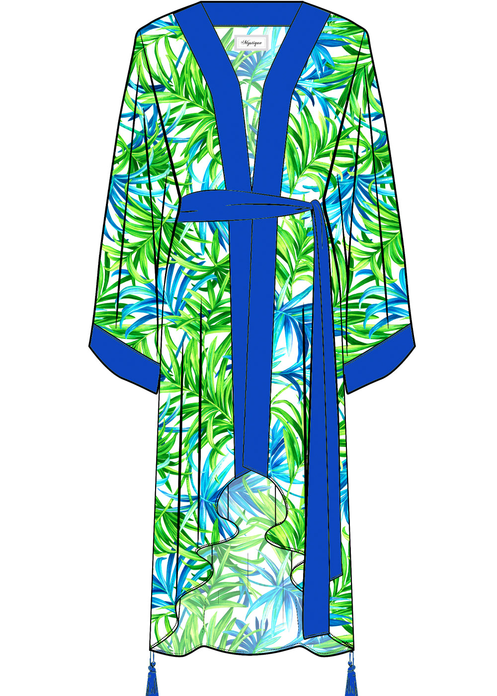 Euphoria – Paradise Palm Kimono (Royal Blue)