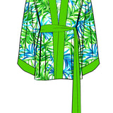 Euphoria – Paradise Palm Kimono (Neon Green)