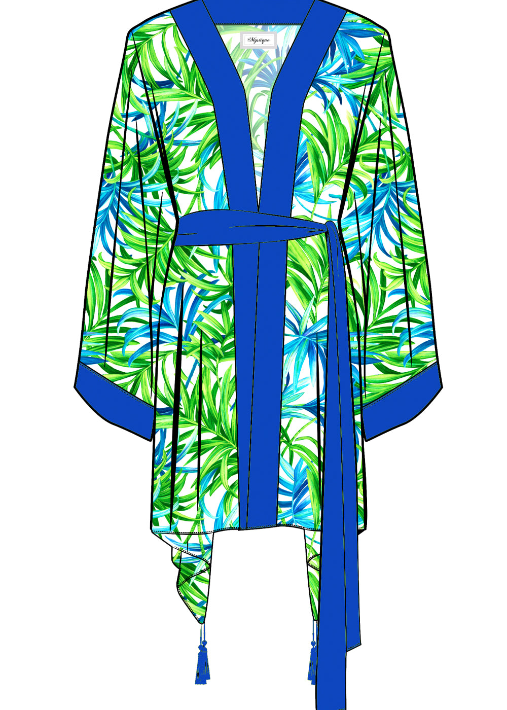 Euphoria – Paradise Palm Kimono (Royal Blue)