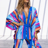 Tribal - Waterfall Kimono (Royal Blue)