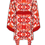 Siciliana - Rosa Kimono (Red)