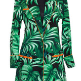 Jungle - Monstera Black / Green Blazer (Neon Orange)