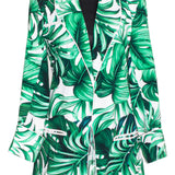 Jungle - Monstera White / Green Blazer (Off-White)