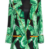 Jungle - Black Palm Blazer (Neon Orange)