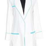 Monochrome - White Blazer (Turquoise)