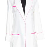 Monochrome - White Blazer (Neon Pink)