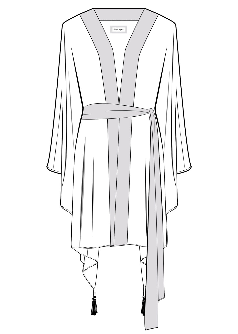 Safari - Grey Leo Kimono (Light Taupe)