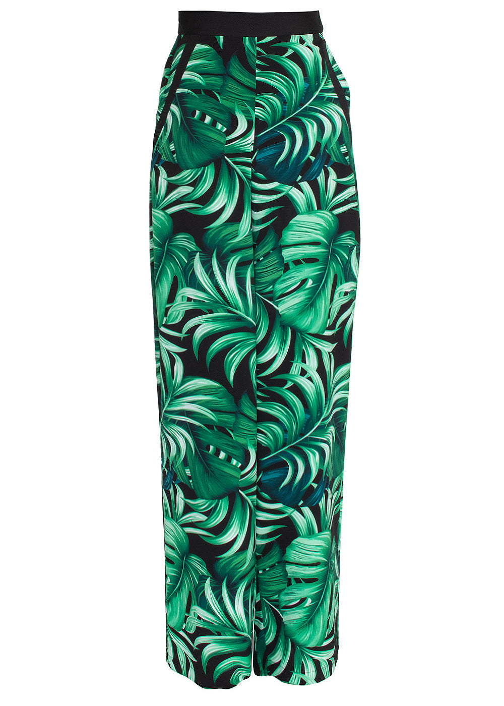 Jungle - Monstera Black / Green Pants (Black)