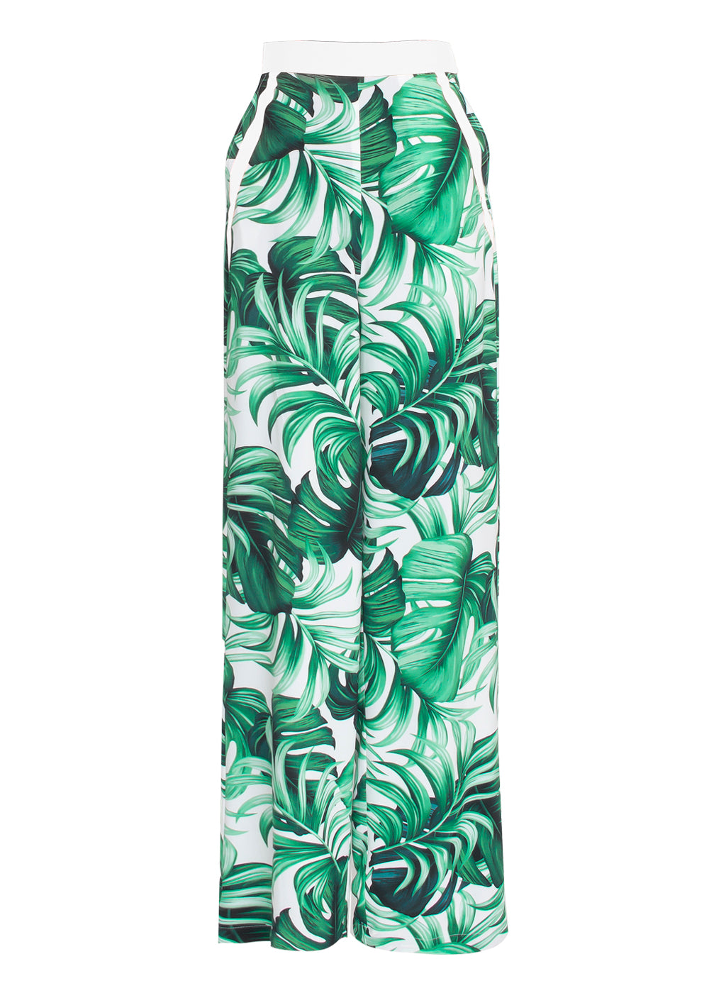 Jungle - Monstera White / Green Pants (Off-White)