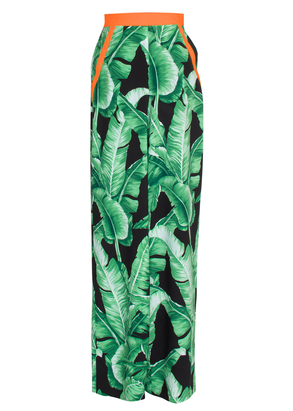 Jungle - Black Palm Pants (Neon Orange)