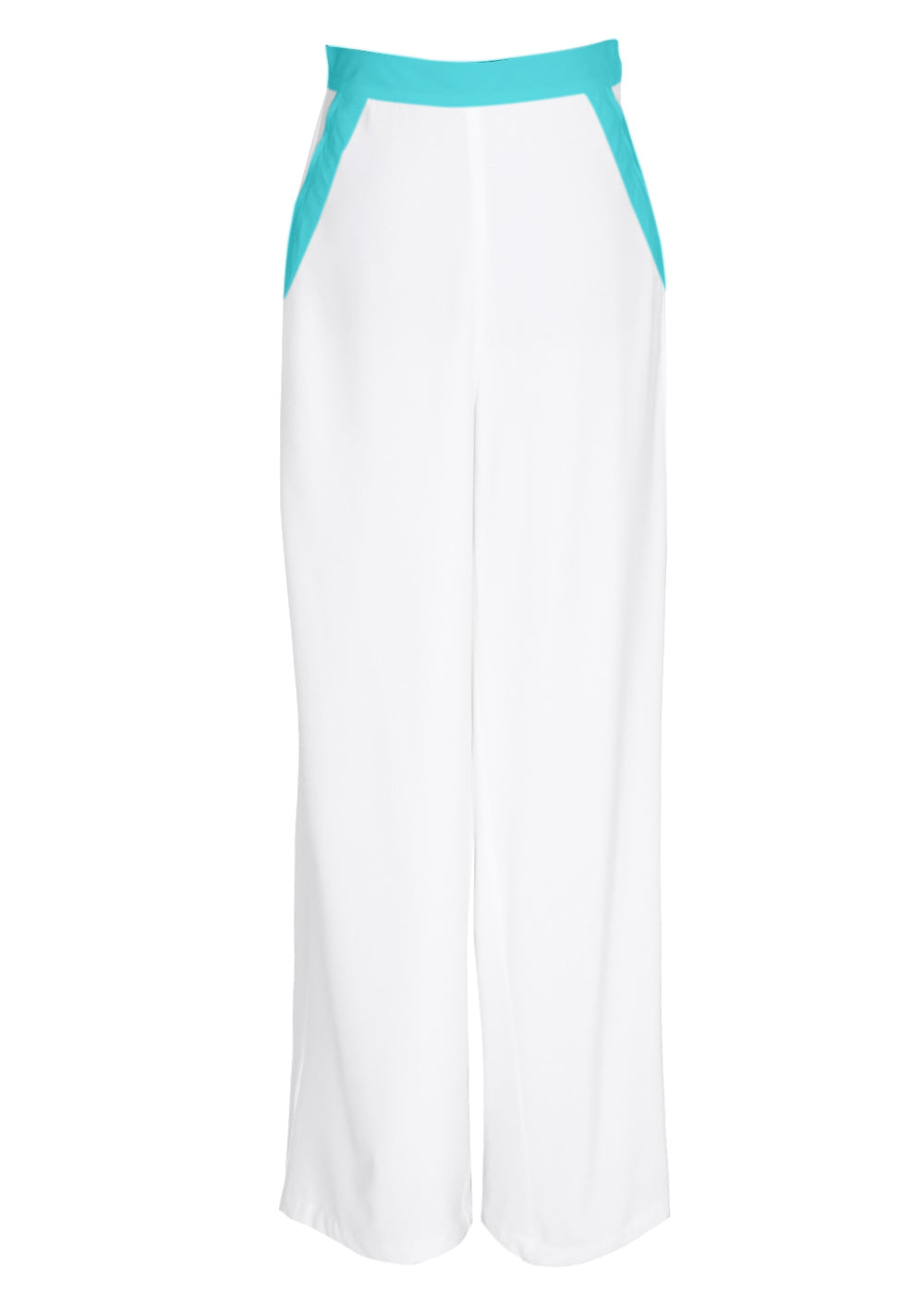 Monochrome - White Pants (Turquoise)