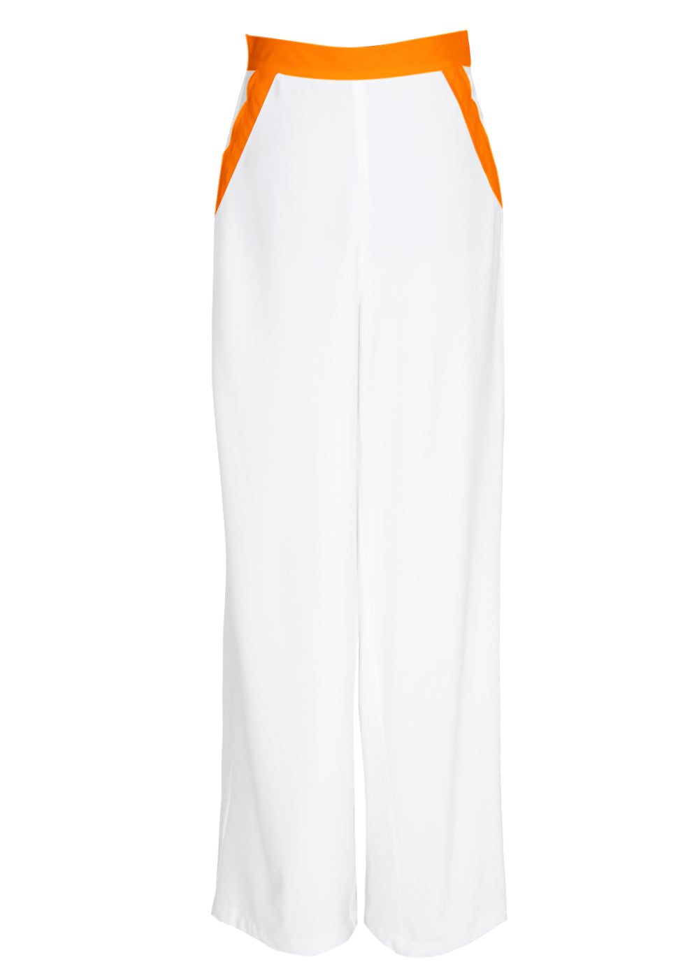 Monochrome - White Pants (Neon Orange)