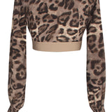 Safari - Grey Leo Crop Top (Light Taupe)