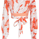 Jungle - Pastel Willow Crop Top (Salmon)