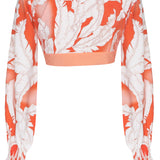 Jungle - Pastel Willow Crop Top (Salmon)