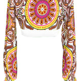 Tribal - Sun Crop Top (Off-White)