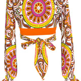 Tribal - Sun Crop Top (Neon Orange)