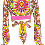 Tribal - Sun Crop Top (Neon Pink)