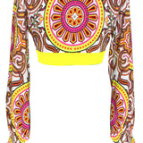 Tribal - Sun Crop Top (Neon Yellow)