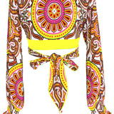 Tribal - Sun Crop Top (Neon Yellow)