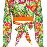 Tropics - Jungle Paradise Crop Top (Neon Orange)