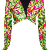 Tropics - Jungle Paradise Crop Top (Neon Orange)