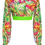 Tropics - Jungle Paradise Crop Top (Neon Green)