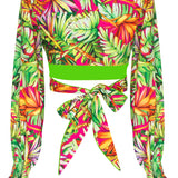 Tropics - Jungle Paradise Crop Top (Neon Green)