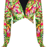 Tropics - Jungle Paradise Crop Top (Neon Green)