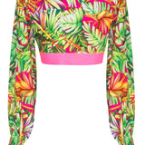 Tropics - Jungle Paradise Crop Top (Neon Pink)