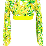 Euphoria - Secret Garden Crop Top (Neon Yellow)