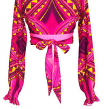 Tribal - Elixir Crop Top (Neon Pink)