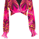 Tribal - Elixir Crop Top (Neon Pink)