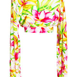 Euphoria - Floral Love Cropped Blouse (Off-White)