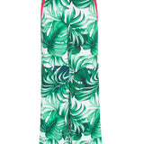 Jungle - Monstera White / Green Pants (Neon Coral)