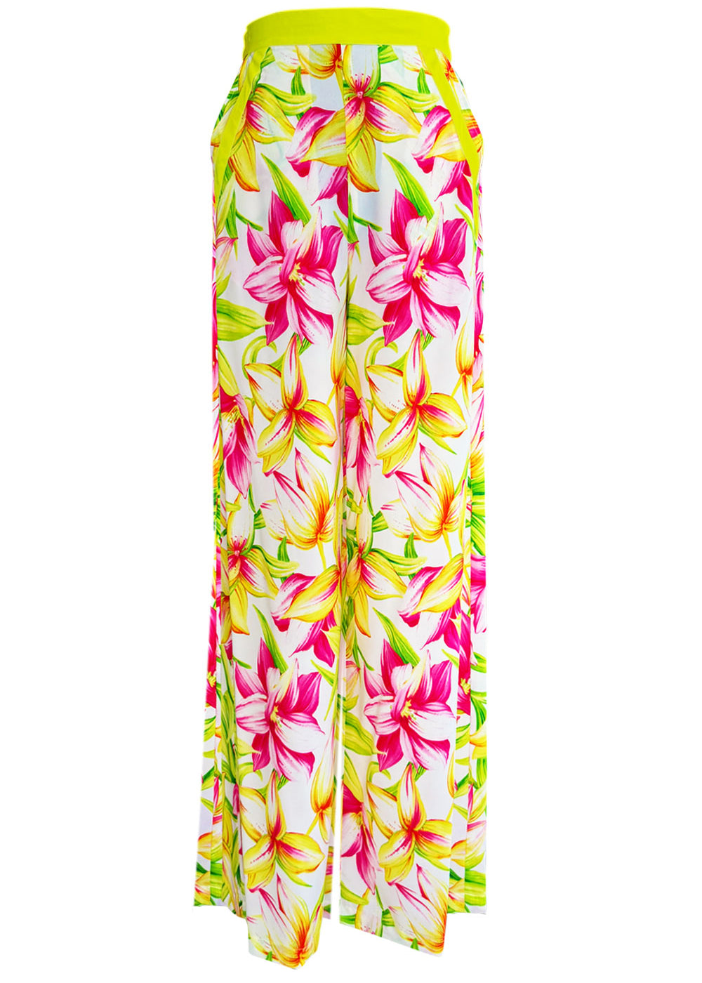 Euphoria - Floral Love Pants (Neon Yellow)