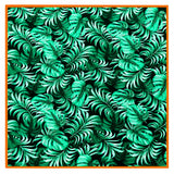 Jungle – Monstera Black / Green Scarf (Neon Orange)