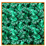 Jungle – Monstera Black / Green Scarf (Neon Orange)