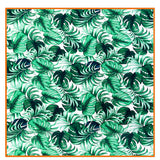 Jungle – Monstera White / Green Scarf (Neon Orange)