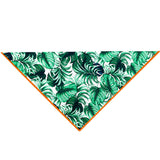 Jungle – Monstera White / Green Scarf (Neon Orange)