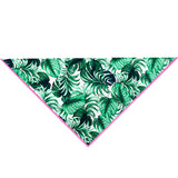 Jungle – Monstera White / Green Scarf (Neon Pink)