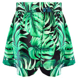 Jungle – Monstera Black / Green Havana Shorts