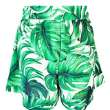 Jungle – Monstera White / Green Havana Shorts