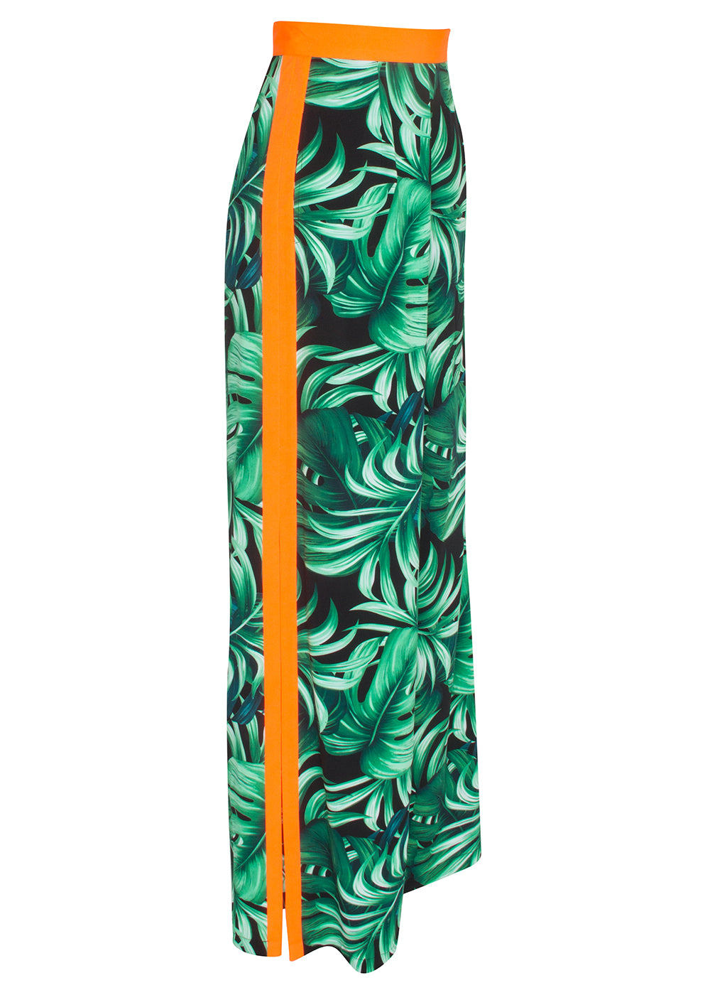 Jungle - Monstera Black / Green Pants (Neon Orange)